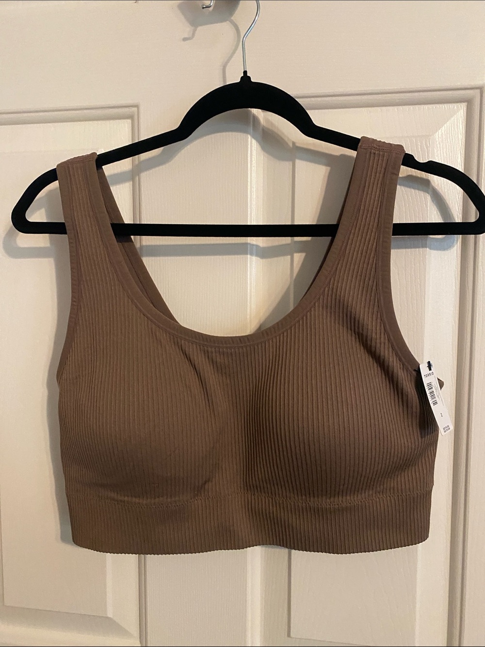 Torrid Ribbed Scoop-Neck Bralette in Taupe